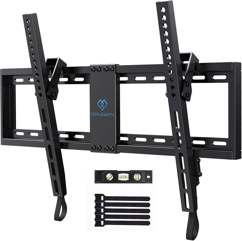 PERLESMITH UL Listed TV Mount for Most 37-85 inch TV, Universal Tilt TV Wall Mount Fits 16”- 24” Wood Stud with Loading 132 lbs & Max VESA 600x400mm, Low Profile Flat Wall Mount Bracket PSLTK1 - Image 1